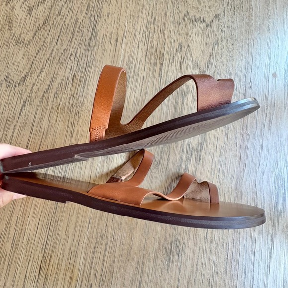 Madewell Leather Toe‎ Ring Criss Cross Sandals - Picture 4 of 7